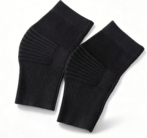 2 Pcs Cotton Knee Sleeves, Thin Breathable Summer Leg Warmers, Lightweight Summer Knee Warmers, for Air Conditioning Sleep & Daily Wear (Black, One Size) in Kuwait