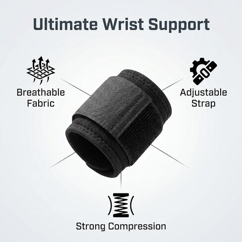 2 Pack Wrist Brace, Wrist Wraps for Carpal Tunnel for Women and Men. Wrist Straps for Weightlifting, Working Out and Pain Relief. Flexible, Highly Elastic, Adjustable, Comfortable in Kuwait
