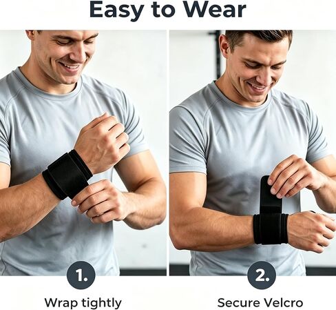 2 Pack Wrist Brace, Wrist Wraps for Carpal Tunnel for Women and Men. Wrist Straps for Weightlifting, Working Out and Pain Relief. Flexible, Highly Elastic, Adjustable, Comfortable in Kuwait