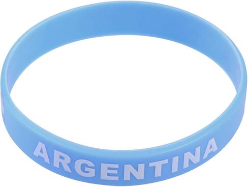 LIOOBO 5pcs Country Flag Silicone Bracelet Unique Rubber Sports Fashion Wristband Game Supplies Hand Band for Sports Game Compatitive Race International Match (Argentina) in Saudi Arabia