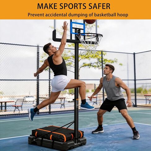 Basketball Hoop Sandbag, Heavy-Duty Weighted Base Anchor for Portable Hoops | 600D Oxford Fabric, Wide Rear Zipper, Easy Fill, Clean Setup, Storage Bag, Driveway & Backyard Use, Works with Fill Bags in Kuwait