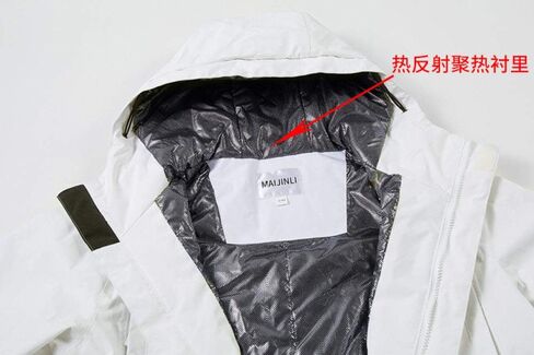 Jumpsuit Snowboard Waterproof Outerwear Mountain Men Women Skiing Jackets and Pants Outdoor Ski Suits Black XL (White Large) in Kuwait