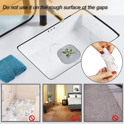 3PCS Gray Silicone,Drain Hair Catcher, Perforated Design, Kitchen and Bathroom Sink Strainer in Kuwait