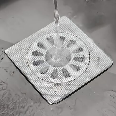 20PCS Drain Hair Filter Cover Adhesive Disposable Shower Floor Hair Catcher Sheets Mesh Anti Clog Stickers for Tub Bathroom, 20PCS in Kuwait