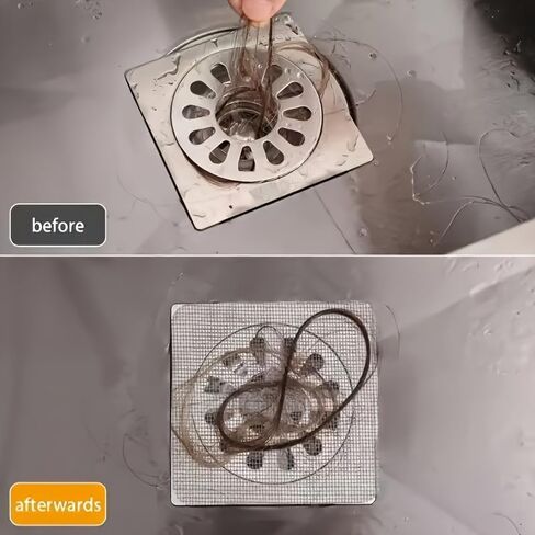 20PCS Drain Hair Filter Cover Adhesive Disposable Shower Floor Hair Catcher Sheets Mesh Anti Clog Stickers for Tub Bathroom, 20PCS in Kuwait