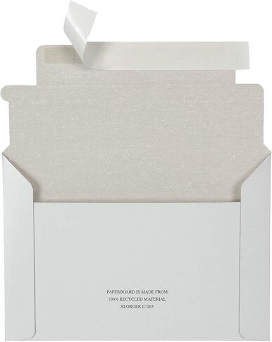 Quality Park CD DVD Media Mailers, 6 x 8-1/2, Flap-Stik Self Seal Closure w/ Pull Tab, Foam Liner, Stay Flat White Fiberboard, 25 Per Pack (QUAE7265) in Kuwait
