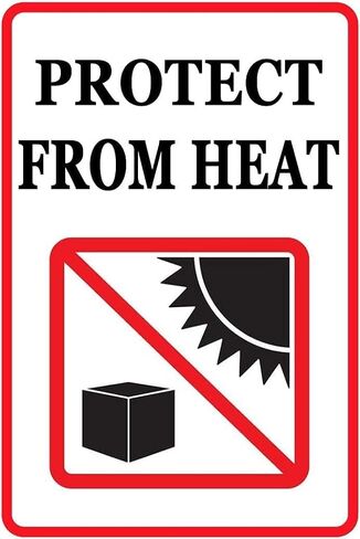 Protect from Heat Warning Stickers, 2 x 3 Inch Protect from Heat Safe Shipping Handling Caution Sign Labels (300 Pcs) in Kuwait