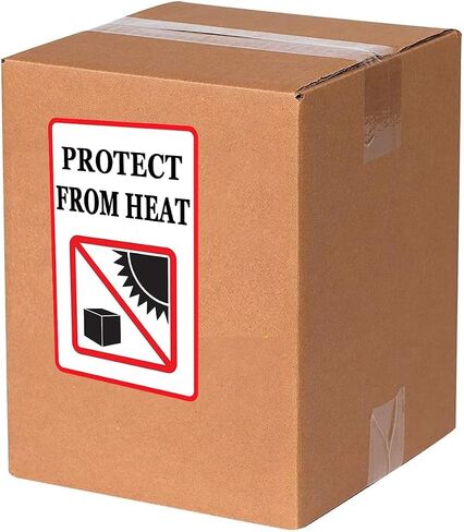 Protect from Heat Warning Stickers, 2 x 3 Inch Protect from Heat Safe Shipping Handling Caution Sign Labels (300 Pcs) in Kuwait