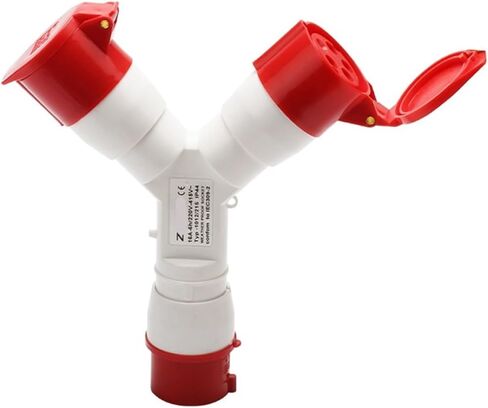 مقبس صناعي واحد إلى اثنين 5X16A قابس طيران ثنائي الاتجاه ومقاوم للماء IP44 1015-2 in Kuwait