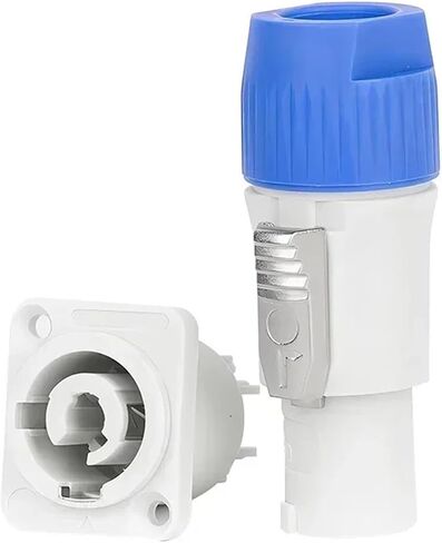 5/10/20 PCS 3 Pin AC Powercon Connector Male Plug NAC3FCA NAC3FCB - 20A/250V for Stage Lighting and LED Screens Blue/White(Blue Plue,20 PCS) in Saudi Arabia