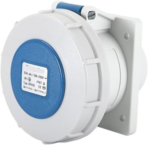 Industrial Socket 3P 32A IP67 Concealed Direct Plug Waterproof and dustproof Stage Lighting Data Center Supporting in Kuwait