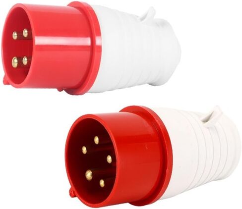 1 PCS Industrial Connector 16A 32A IP44 Three-Phase Socket Exposed and Concealed Direct Plug red(LX 213 3 core 16A) in Kuwait