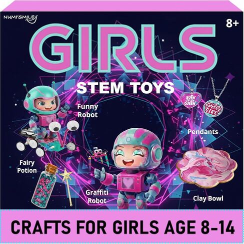 Boys STEM Projects, Kids Science Experiment Kit Ages 6-7-8-9-10-11-12 Year Old, DIY Building Robot Kit with Space Night Light Arts & Crafts Learning & Educational Toys, Best for Boys in Kuwait