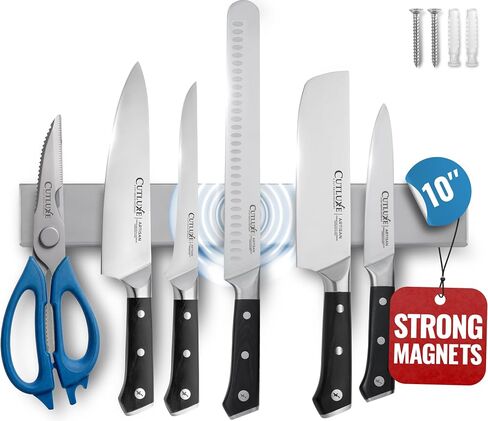 Cutluxe Magnetic Knife Holder for Wall and Fridge - 16" Stainless Steel Knife Magnetic Strip - Holds up to 15 Lbs, Easy to Mount, With Strong Magnets or Screws in Kuwait