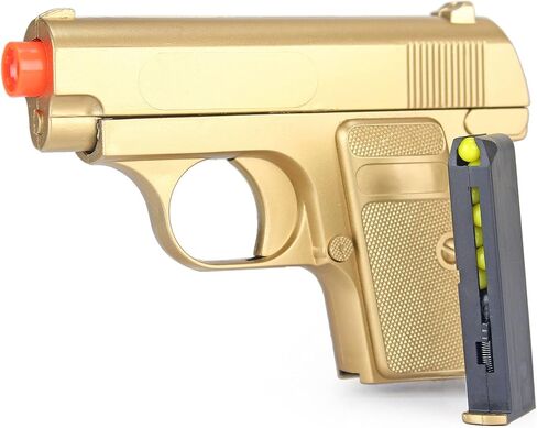 مسدسات BBTac Spy Airsoft، عبوة مزدوجة بحجم الجيب، مسدس Airsoft مدمج بألوان ذهبية وسوداء in Kuwait