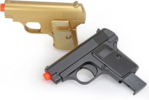 مسدسات BBTac Spy Airsoft، عبوة مزدوجة بحجم الجيب، مسدس Airsoft مدمج بألوان ذهبية وسوداء in Kuwait