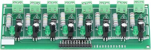 8 Channel Optocoupler Isolation Board, PLC Voltage Detection Module 220V AC, PCB Material, Level Output Board for DIY Projects, Easy Installation & Voltage Indication in Kuwait
