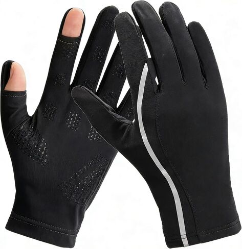 Eohak Mens-Ice-Silk-Driving-Gloves Summer UV Sun Protection Gloves Non-Slip Touchscreen Gloves for Cycling Riding in Kuwait