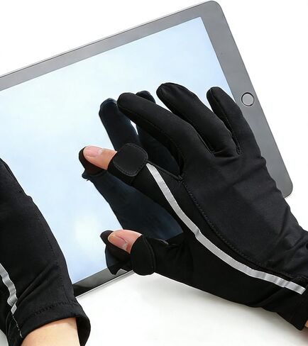 Eohak Mens-Ice-Silk-Driving-Gloves Summer UV Sun Protection Gloves Non-Slip Touchscreen Gloves for Cycling Riding in Kuwait