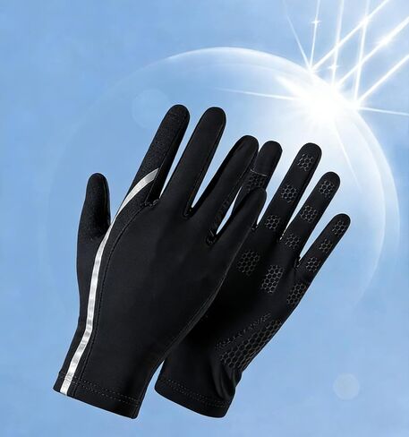 Eohak Mens-Ice-Silk-Driving-Gloves Summer UV Sun Protection Gloves Non-Slip Touchscreen Gloves for Cycling Riding in Kuwait