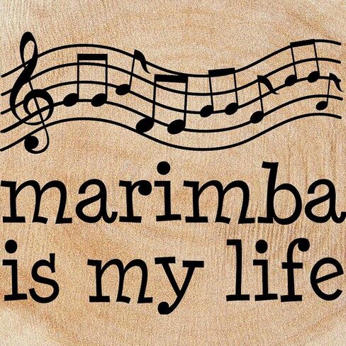 CafePress Marimba is My Life Staff Rustic Wood Ornament, 3"x3.25" in Kuwait