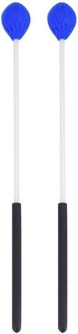 1 Pair Marimba Mallets with Yarn Heads – 14.2 Inch Fiberglass Handles, Medium Yarn Mallets for Bass Percussion Instruments (Blue, 36cm Length)‌ in Kuwait