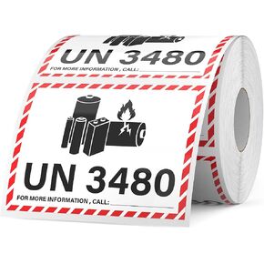 4.25×3.25 Inches UN3480 Caution Lithium Battery Labels 600 PCS Lithium Ion Battery Transport Safety Stickers in Kuwait