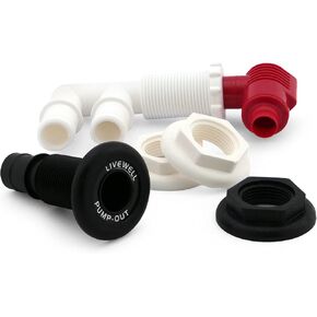 Flow-Rite Pump-Out/Aerator Combo for Boat Livewells or Baitwells (Barbed) in Kuwait