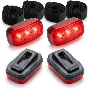 4 Pack LED Safety Lights with 4 Straps – Clip On Running Light for Walking at Night, Cycling, Kids, Pets & Hiking – High Visibility Strobe, Weather Resistant, in Kuwait