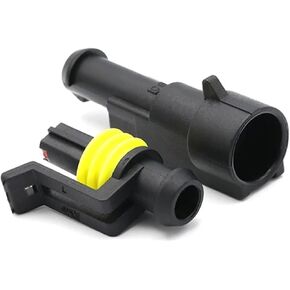AMP 1.5 Series Waterproof Automotive Electric Connector Set - 1PIN Male & Female Plug for HID Conversion in Saudi Arabia