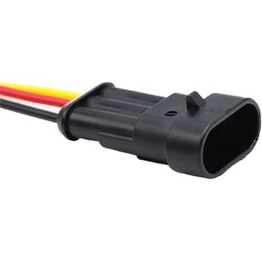 5/20/100Sets AMP Automobile Electric Connector Waterproof Plug 1-6PIN Terminal HID Conversion MaleFemale Socket with Wire 15CM(1p Female 282079-1,20 Sets) in Saudi Arabia