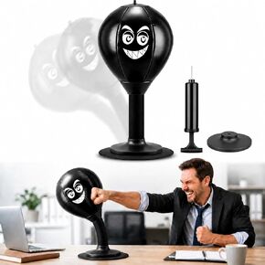 Desktop Punching Bag with Upgraded 75KG Suction Base for Fast Portable Fun | Easy Setup | Daily Exercise | Soft Comfortable PU Boxing | Ultimate Stress Relief Pick | Fun Desk Punch Gift For All Ages in Kuwait