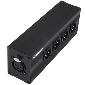 XLR 1 أنثى إلى 4 ذكر صوت Y مقسم متوازن 3-Pin XLR صندوق مقسم لخلاطات الميكروفونات in Kuwait