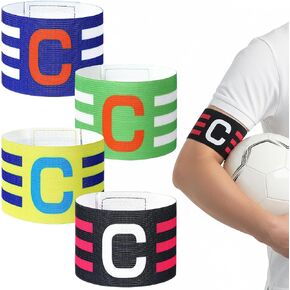 Mabor 4Pcs Soccer Captain Armband, Captain Arm Bands for Soccer | Arm Bands Football for Adults Youth Rugby Basketball Baseball Volleyball Teams, Colored in Kuwait