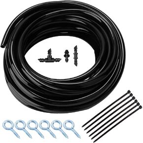 25ft 1/4" CO2 Drilled Tubing for Grow Room CO2 Injection System | Includes Tubing, Fittings and Accessories, Compatible with CO2 Regulator in Saudi Arabia