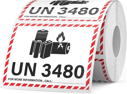 4.25×3.25 Inches UN3480 Caution Lithium Battery Labels 600 PCS Lithium Ion Battery Transport Safety Stickers in Kuwait