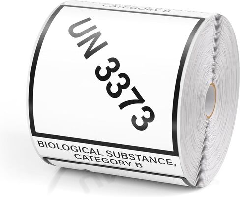 500 PCS UN 3373 Labels 2.75 x 2 Inches Biological Substance Category B Warning Label Stickers in Kuwait