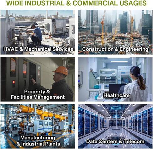 Custom HVAC Stickers for Maintenance & Service | Personalized Equipment Labels with Logo, Contact Info & Dates | Durable Vinyl Stickers for HVAC, Electrical, Plumbing & Facility Maintenance in Kuwait