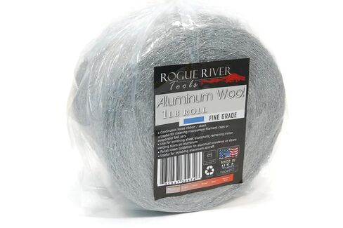 صوف ألومنيوم (درجة متوسطة) - لفة 1 رطل - من شركة Rogue River Tools. تنظيف ناعم وتلميع! الألومنيوم النقي in Kuwait