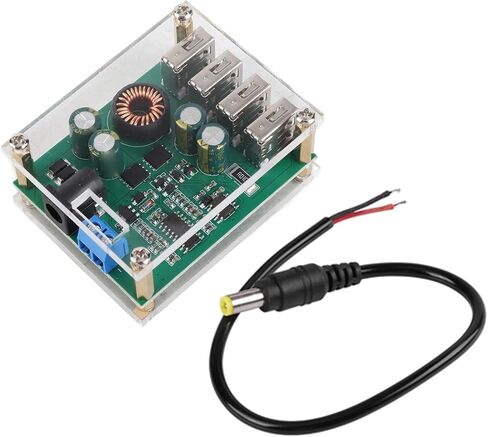 DC-DC 7-60 فولت إلى 5 فولت 5A محول خفض، 4 منافذ USB منظم الجهد، محول وحدة لوحة تنحى in Kuwait
