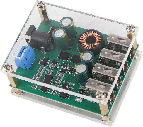 DC-DC 7-60 فولت إلى 5 فولت 5A محول خفض، 4 منافذ USB منظم الجهد، محول وحدة لوحة تنحى in Kuwait