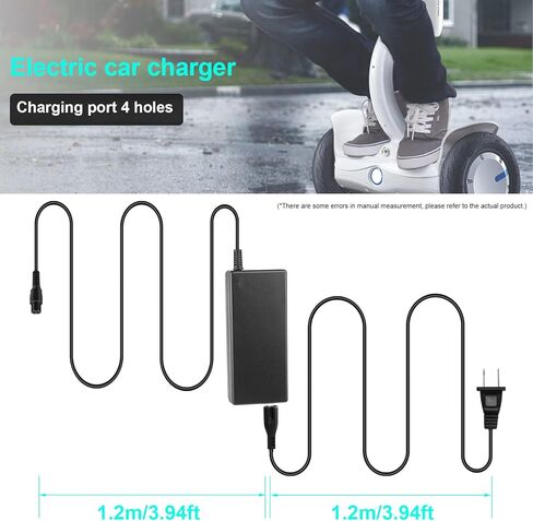 شاحن سكوتر ذو 4 شقوق 63 فولت 1.1 أمبير لـ Segway Ninebot S/S-MAX/Mini lite/Mini PRO، متوافق مع Ninebot بواسطة Segway Go Kart Kit، بطارية ليثيوم Gokart PRO 54V(15S) in Kuwait