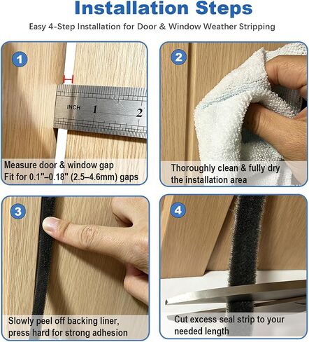 Strong Self-Adhesive Brush Weather Stripping Door Seal Strip | 0.35" Wide x 0.2" Thick x 33 ft, Draft Stopper, Soundproof & Insulation for Exterior Front Doors & Sliding Windows, Gray in Saudi Arabia