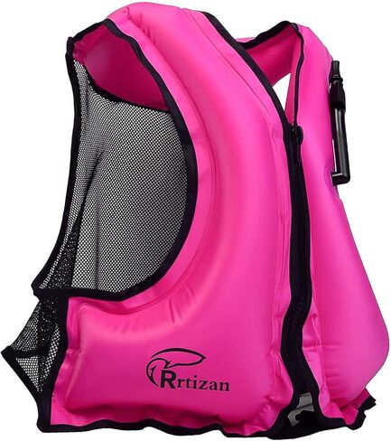 Rrtizan Inflatable Snorkel Vest for Adult, Travel Snorkeling Vest for Swimming, Snorkeling, Paddleboarding, Swim Vest Adult Suitable for 90-220lbs in Saudi Arabia