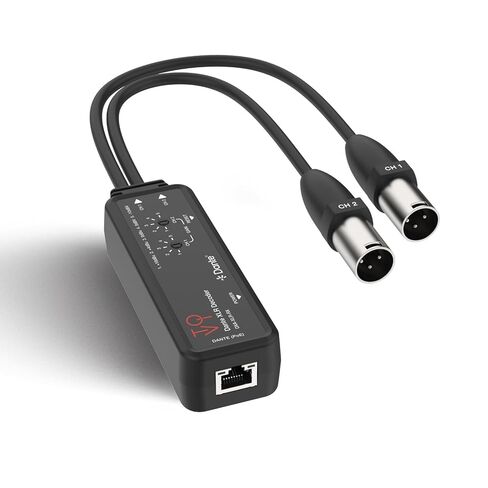 جهاز تشفير الصوت ToVi Dante XLR - محول 2CH XLR إلى Dante، 96 كيلو هرتز/24 بت، AES67، PoE وUSB-C (DXA-XLR-TX) in Kuwait