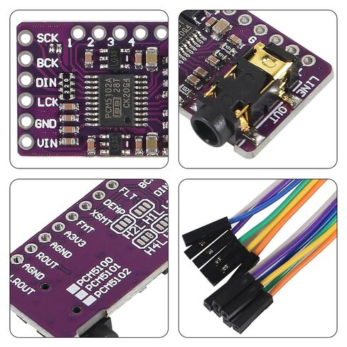 3 قطع PCM5102 واجهة I2S ستيريو PCM5102A وحدة فك تشفير الصوت الرقمي DAC GY-PCM5102 وحدة الصوت لوحة المشغل محول رقمي إلى تناظري IIS I2S وحدة مشغل التنسيق لـ Arduino Raspberry Pi in Kuwait