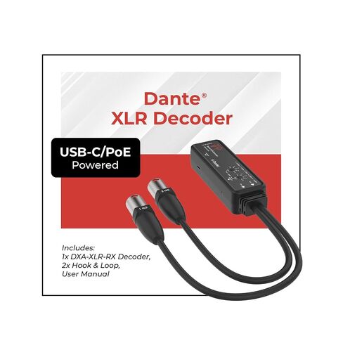 جهاز تشفير الصوت ToVi Dante XLR - محول 2CH XLR إلى Dante، 96 كيلو هرتز/24 بت، AES67، PoE وUSB-C (DXA-XLR-TX) in Kuwait