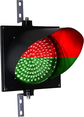 مصباح إيقاف حركة المرور Signaworks LED عدسة بقطر 12 بوصة، 3 ضوء أحمر/أصفر/أخضر، وإضاءة لحوض التحميل، داخلي/خارجي، 168 مصباح LED لكل لون، 85-265 فولت تيار متردد (سلك الطاقة وأدوات التحكم غير متضمنة) in Kuwait