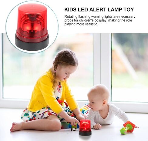 Holibanna Led Rotating Warning Lights Toy Fire-Fighting Light Toy for Kids Kid Fire Strobe Light No Sound Flashing Red Beacon for Firefighter Role Play Emergency Alert Lamp 4.13 X 3.74 X 3.74 in in Kuwait
