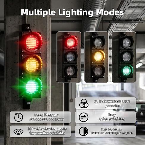 DaierTek 100mm R&G Full Ball LED Traffic Lights (Long Viewing Distance/lifespan) 85V-265V@50/60 HZ, lamp LED, Multi-Layer Sealed and Waterproof in Kuwait
